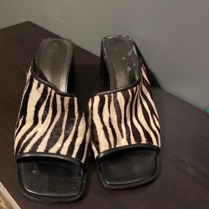 Franco Sarto Block Slip On Heels